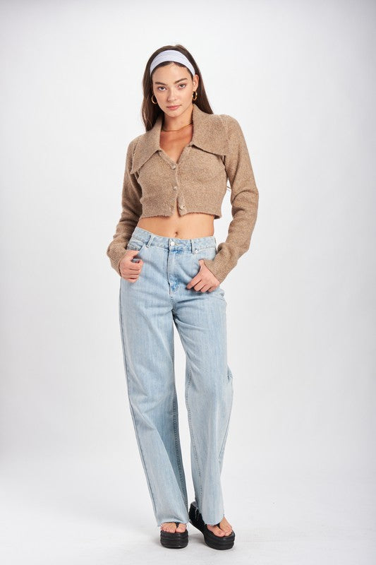 Want You Around Cropped Cardigan