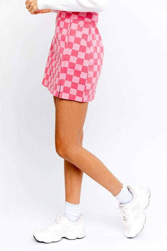 Checkmate Mini Skirt