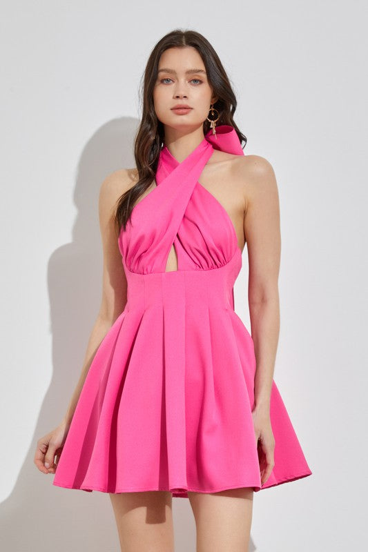 Cross My Mind Neck Dress