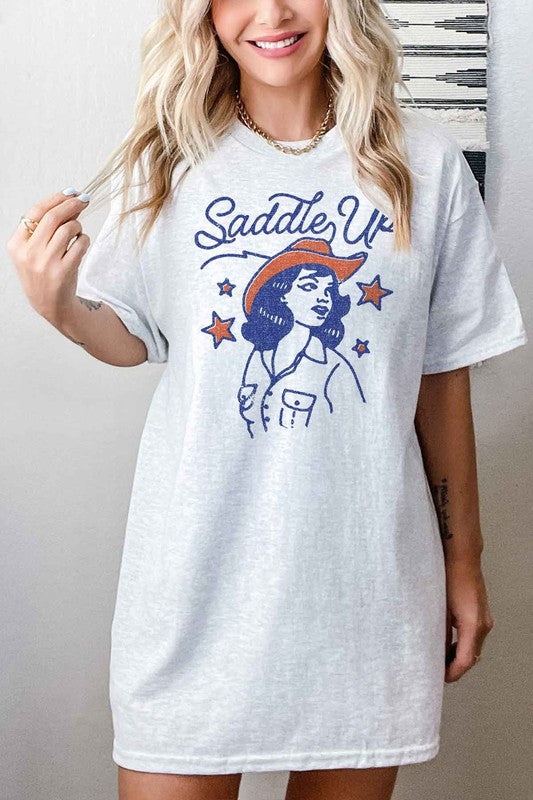 Saddle Up Country Oversized Graphic Tee