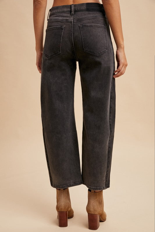 Annie Two Toned Barrel Jeans