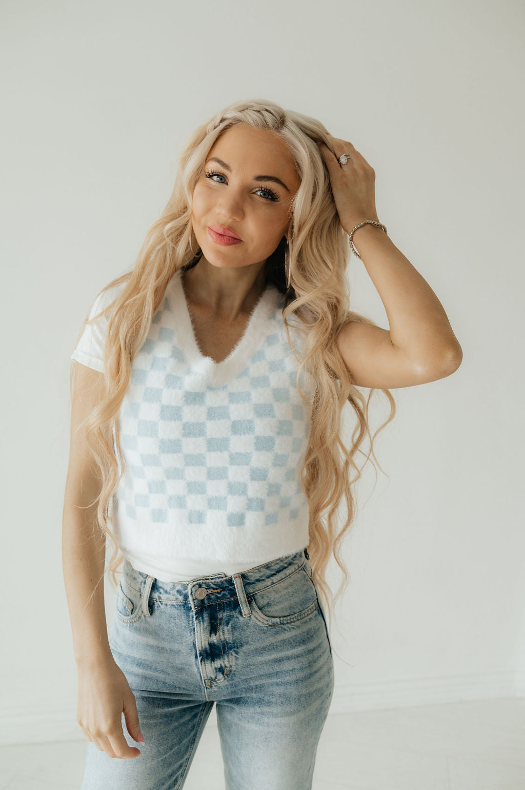 Checker Board Sweater Vest