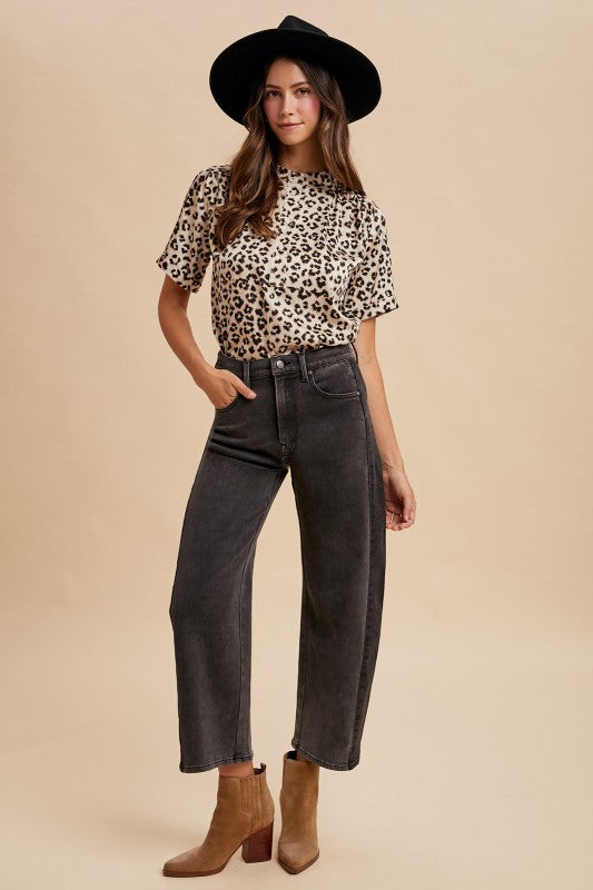 Annie Two Toned Barrel Jeans