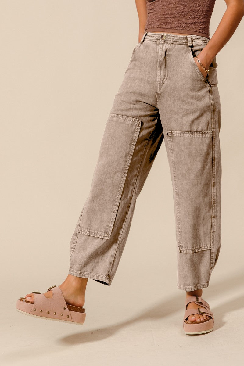 Sedona Mineral Wash Barrel Pants