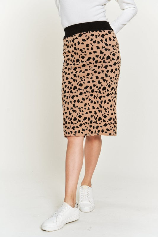 Clara Animal Print Skirt Plus Size