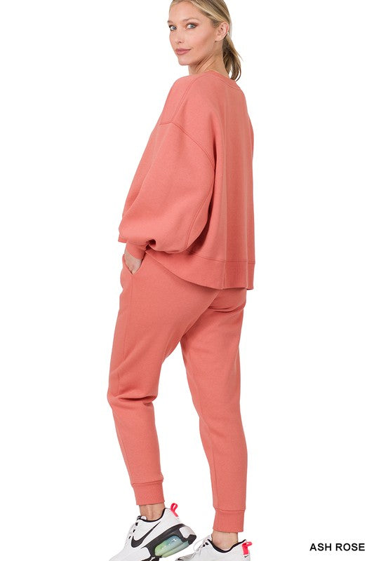 Adley Balloon Sleeve Sweatshirt & Sweatpants Set