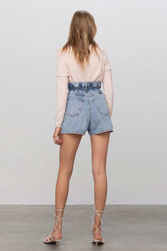 Vera Paperbag Denium Shorts