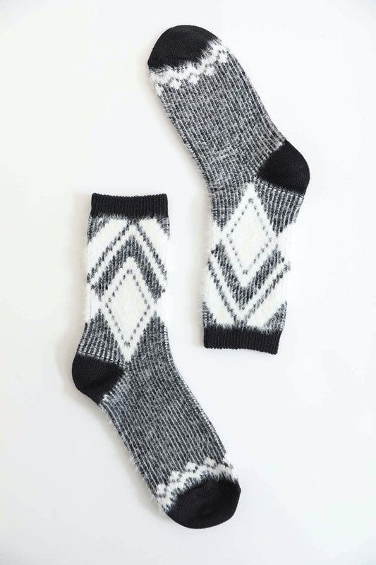 Diamond Patterned Socks