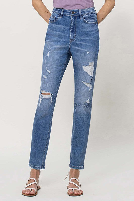 Ververt Distressed Mom Jeans