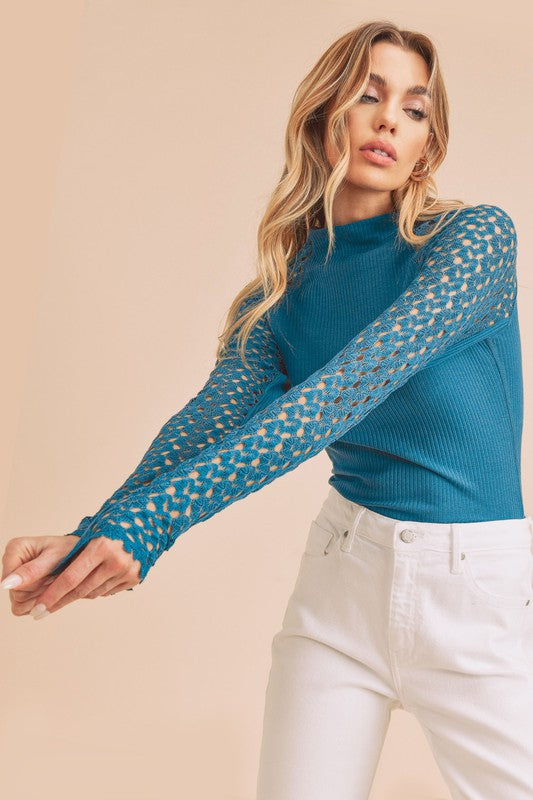 Alyda Long Sleeve Lace Top