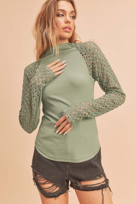 Alyda Long Sleeve Lace Top