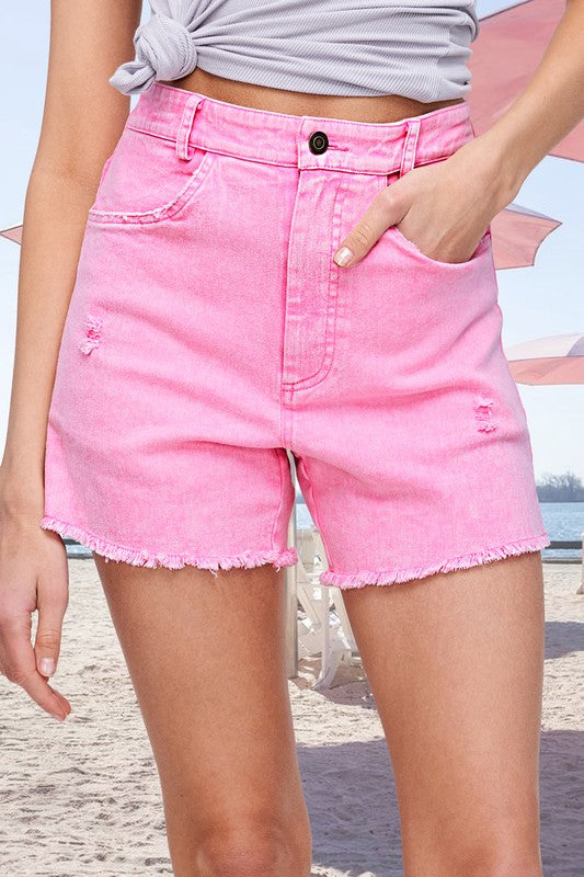 Trista Distressed Shorts