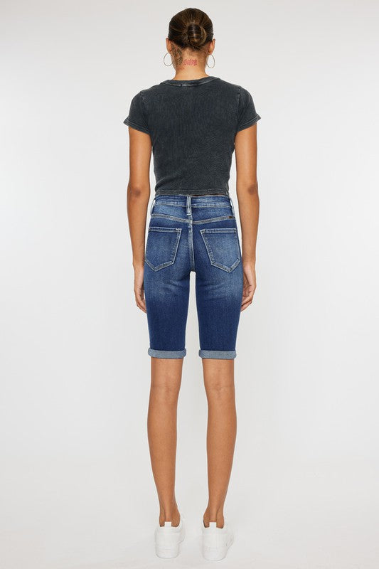 Krista High Rise Cuff Bermuda Shorts