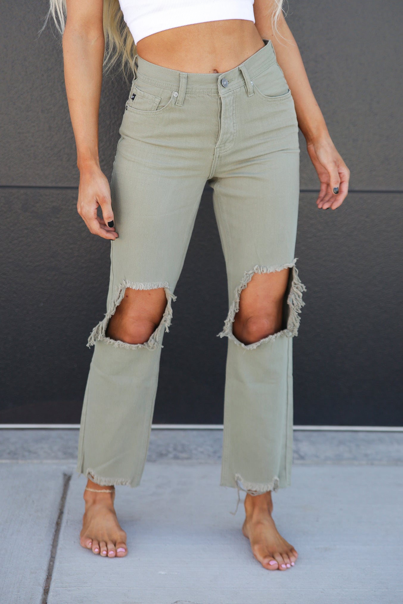 Cuffed Kancan Straight Leg Jeans – The Obsessions Boutique