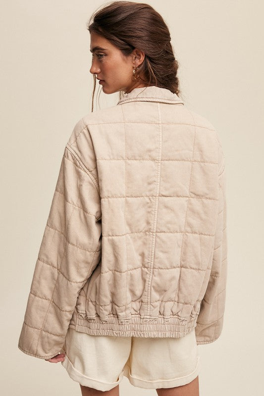 Jory Quilted Denim Jacket