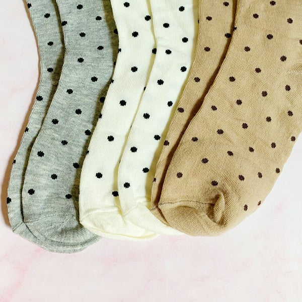 Polka Dot Socks Set Of 3 Pairs