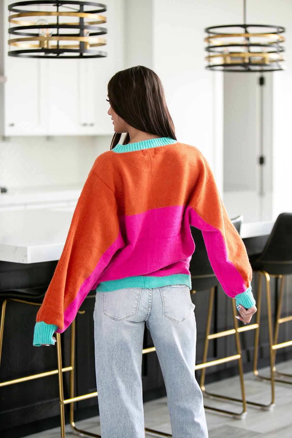 Lucy Color Block Sweater