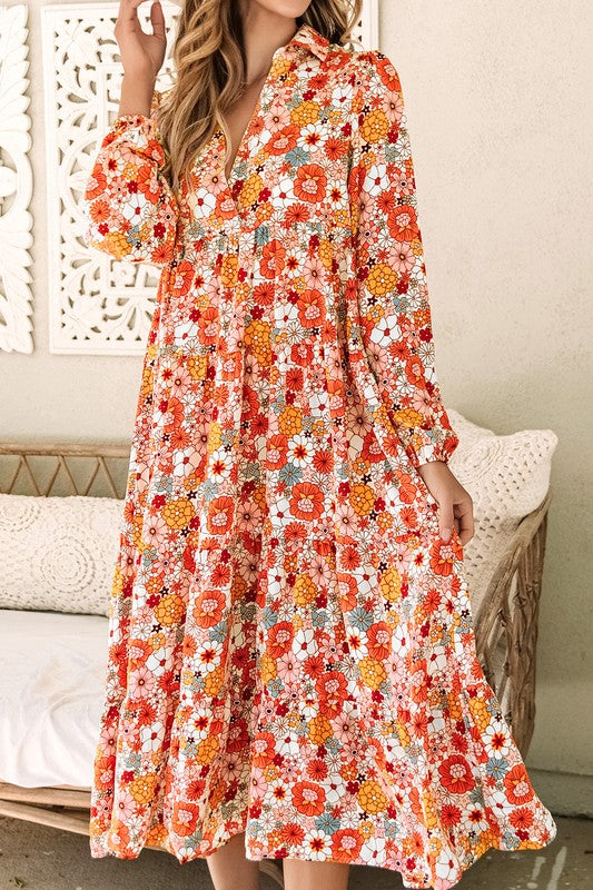 Evelyn Boho Floral  Dress