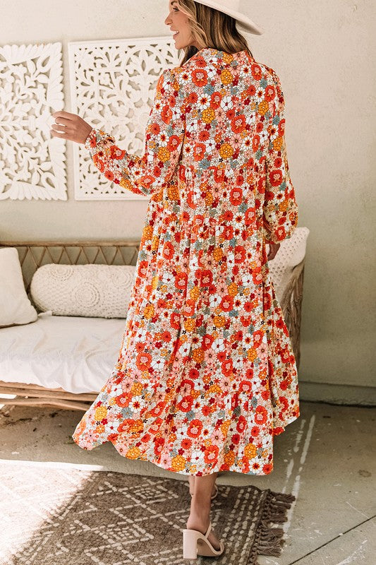 Evelyn Boho Floral  Dress