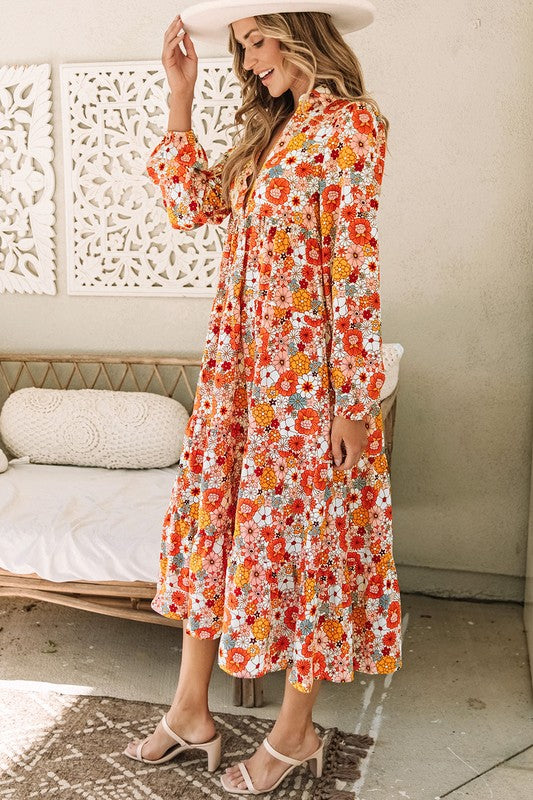 Evelyn Boho Floral  Dress