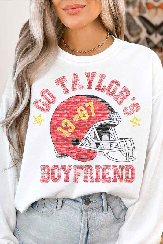 Go Taylors Version Football Graphic Sweatshirt