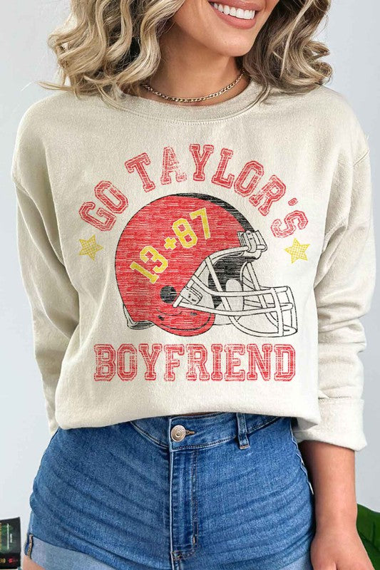 Go Taylors Version Football Graphic Sweatshirt