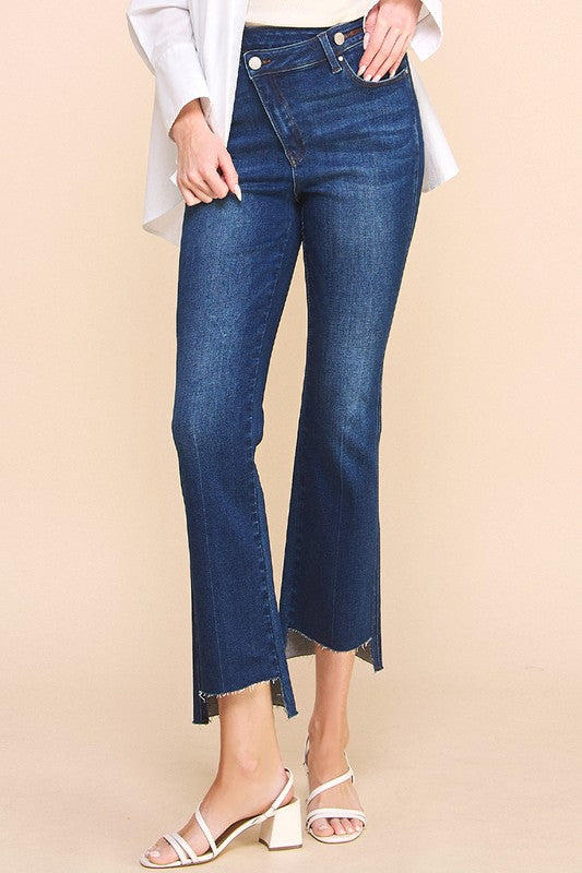 Danica Crossover Step Hem Jeans