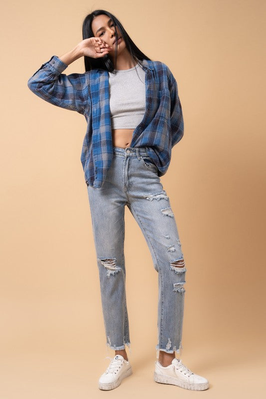 Owen Distressed Girlfriend Jeans