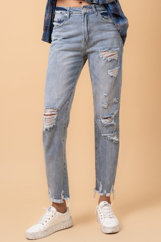 Owen Distressed Girlfriend Jeans