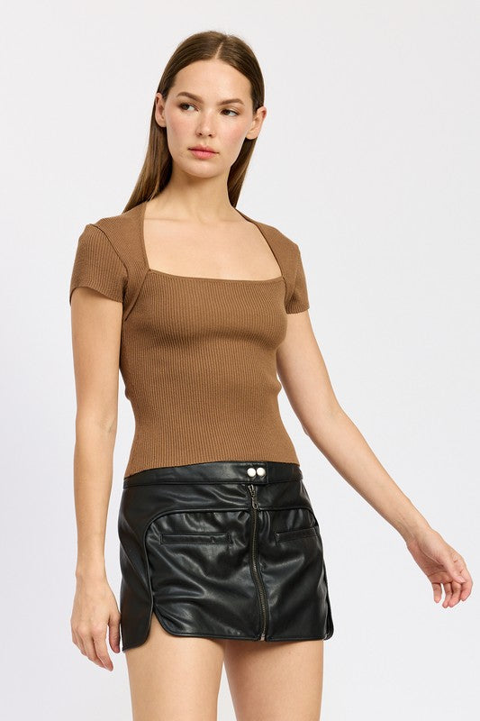 Anna Square Neck Top