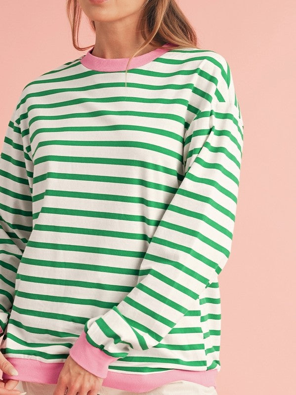 Striped Crewneck Pullover