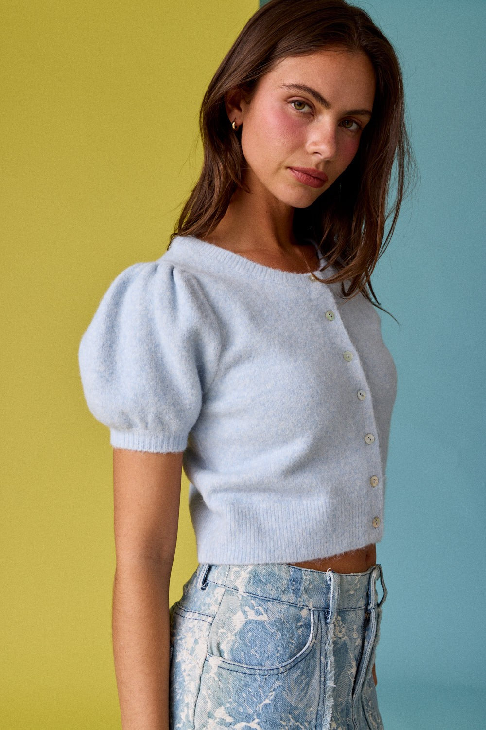 Mae Puff Sleeve Cardigan