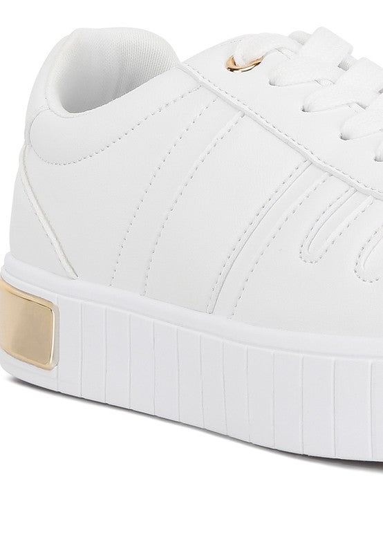 Gold Detailed Low Top Sneakers