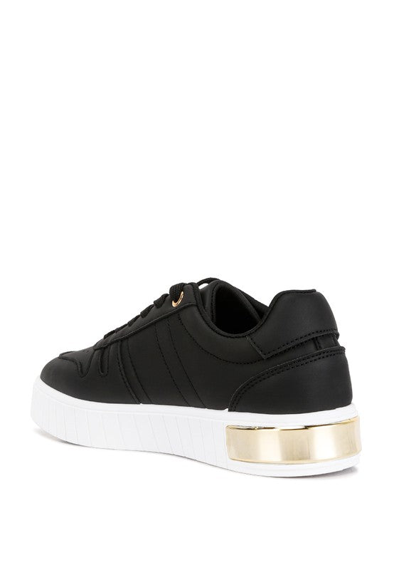 Gold Detailed Low Top Sneakers