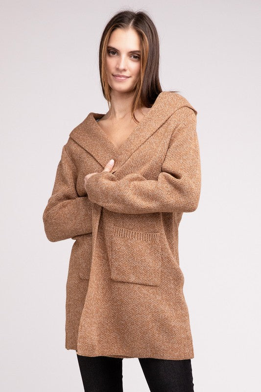 Camel open hotsell front cardigan