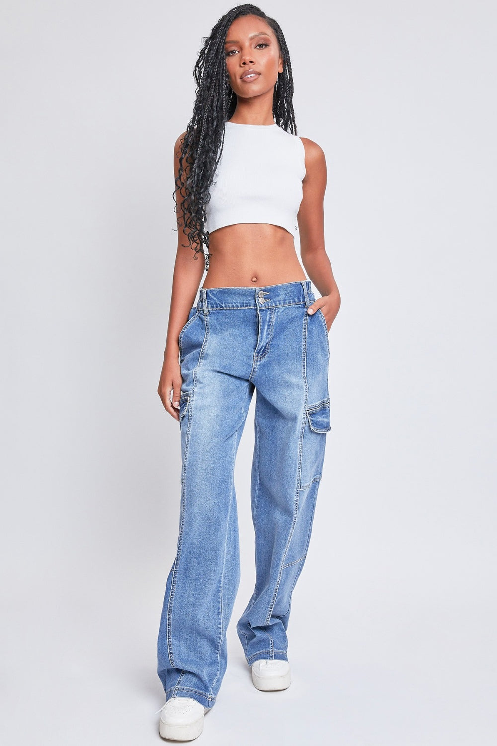 Amie High-Rise Straight Cargo Jeans