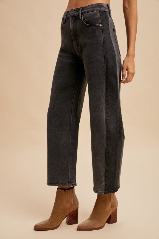 Annie Two Toned Barrel Jeans