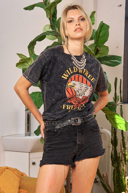 Wild and Free Washed Tee