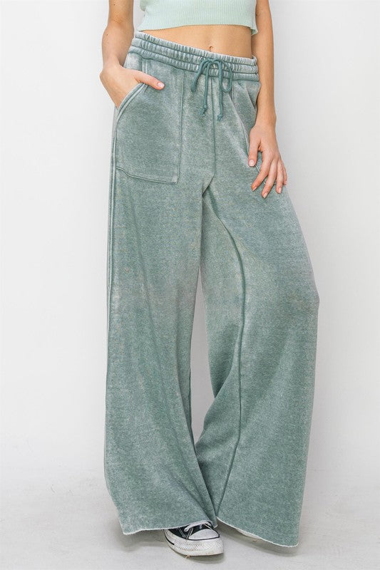 Shyla High Rise Wide Leg Drawstring Pants