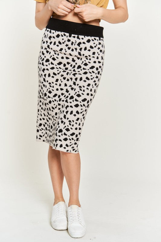 Clara Animal Print Skirt Plus Size