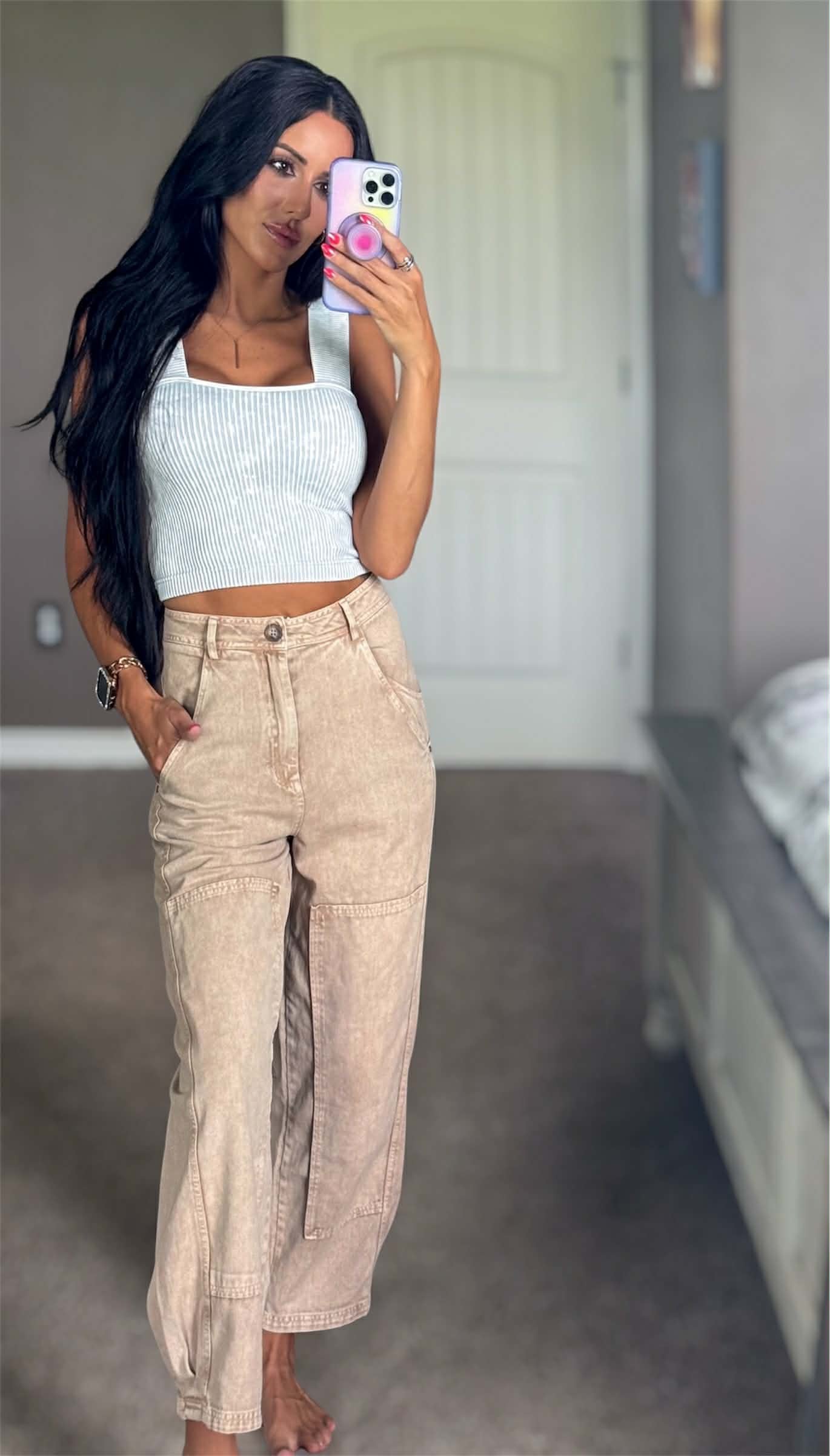 Sedona Mineral Wash Barrel Pants