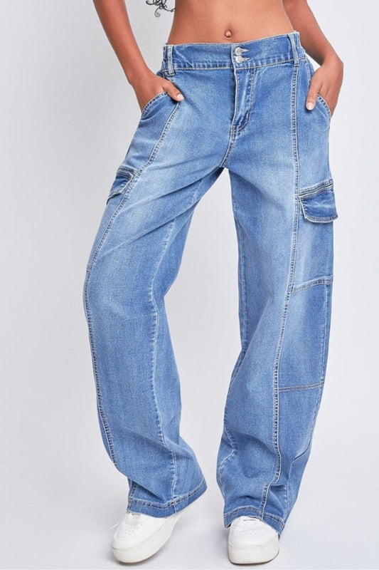 Amie High-Rise Straight Cargo Jeans