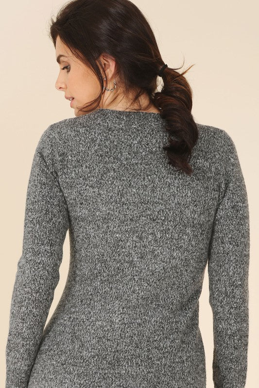 Sylvie V-Neck Sweater Maxi Dress