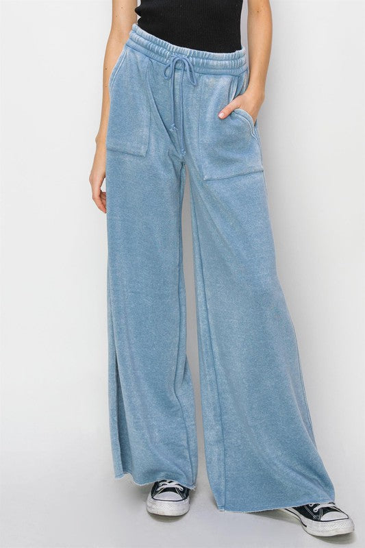 Shyla High Rise Wide Leg Drawstring Pants