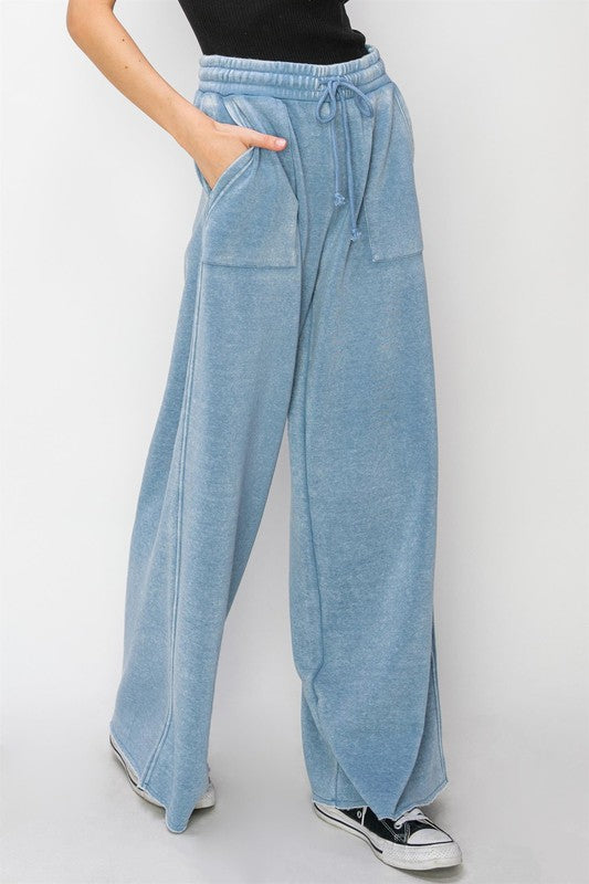 Shyla High Rise Wide Leg Drawstring Pants