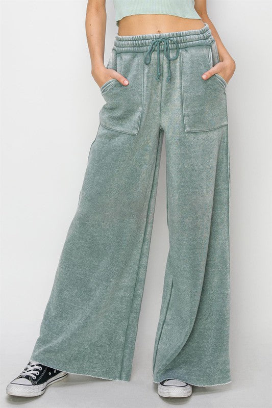 Shyla High Rise Wide Leg Drawstring Pants