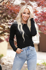 Shelby Ribbed Fitted Basic Top