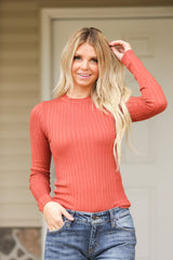 Shelby Ribbed Fitted Basic Top