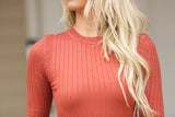 Shelby Ribbed Fitted Basic Top