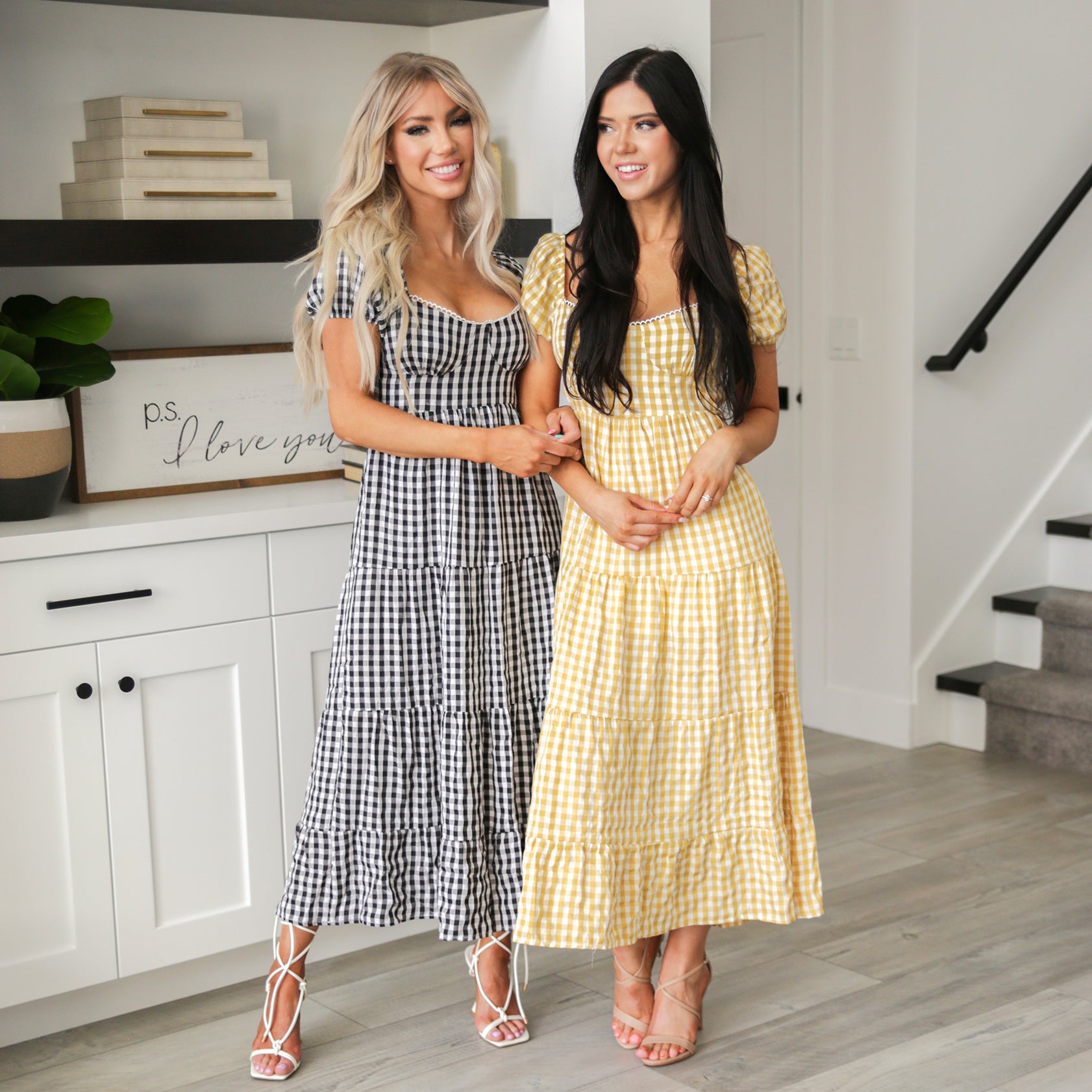 Gingham tie front on sale dress